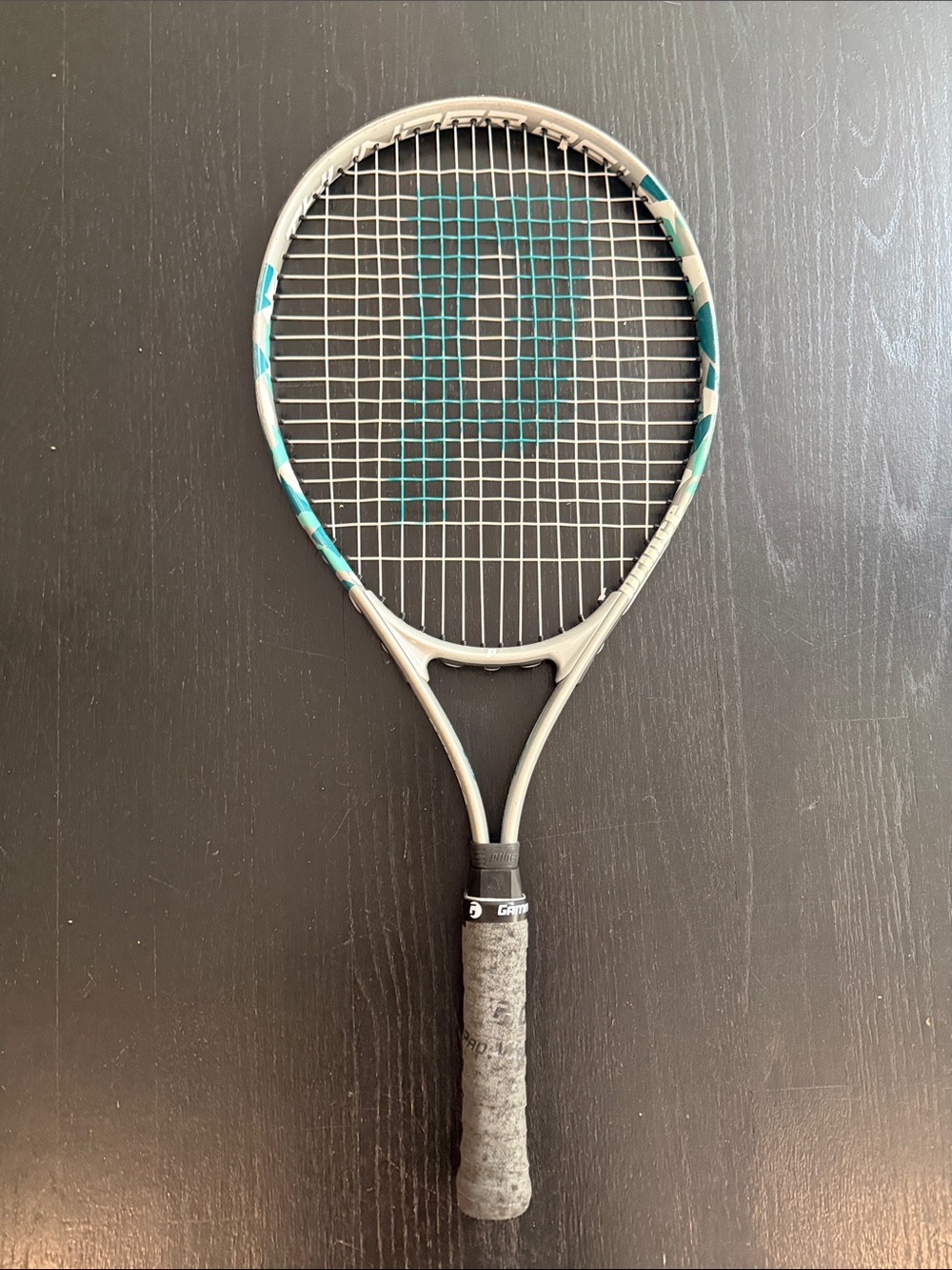 Prince “Thunder” Silver & Teal Tennis Racket size 26”